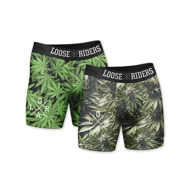 Boxer Loose Riders Vert + Vert Foncé 1 Boxer Loose Riders Vert + Vert Foncé