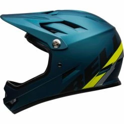 Casque Bell Sanction Bleu/Jaune Fluo -Vélo Elegant Magasin casque bell sanction bleu jaune fluo 2